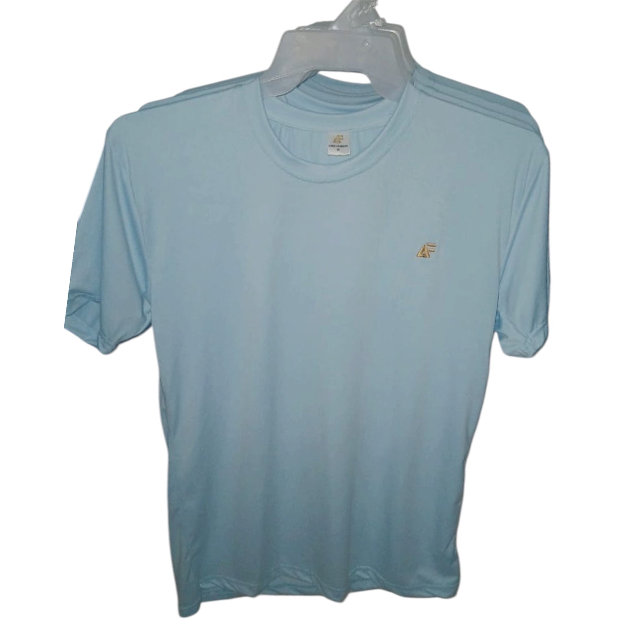 T-shirt celeste manga corta